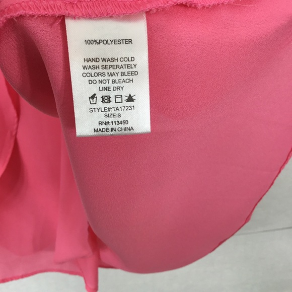 Lulumari beaded neck pink chiffon layered tank - Picture 6 of 7